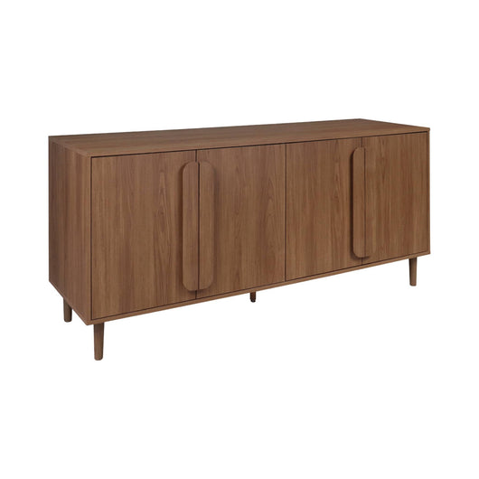 Credenza vintage effetto legno 4 ante, 160cm, noce