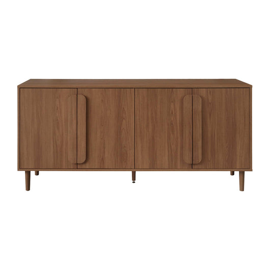 Credenza vintage effetto legno 4 ante, 160cm, noce