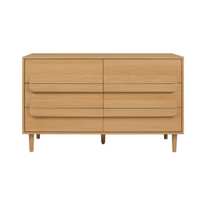 Cassettiera vintage effetto legno 6 cassetti, quercia