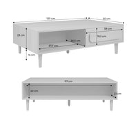 Tavolino basso vintage effetto legno 1 cassetto