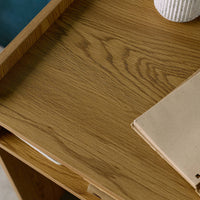 Scrivania decorazione legno 2 cassetti di stoccaggio, quercia