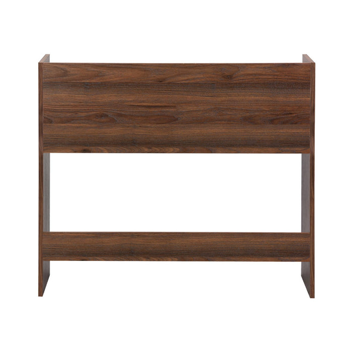 Scrivania decorazione legno 2 cassetti di stoccaggio, marrone