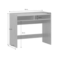 Scrivania decorazione legno 2 cassetti di stoccaggio, marrone