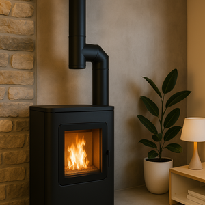 Raccordo a t arredo tappo ispezione raccolta 90° canale fumo stufa a pellet *** misura Ø 150 mm, confezione 1