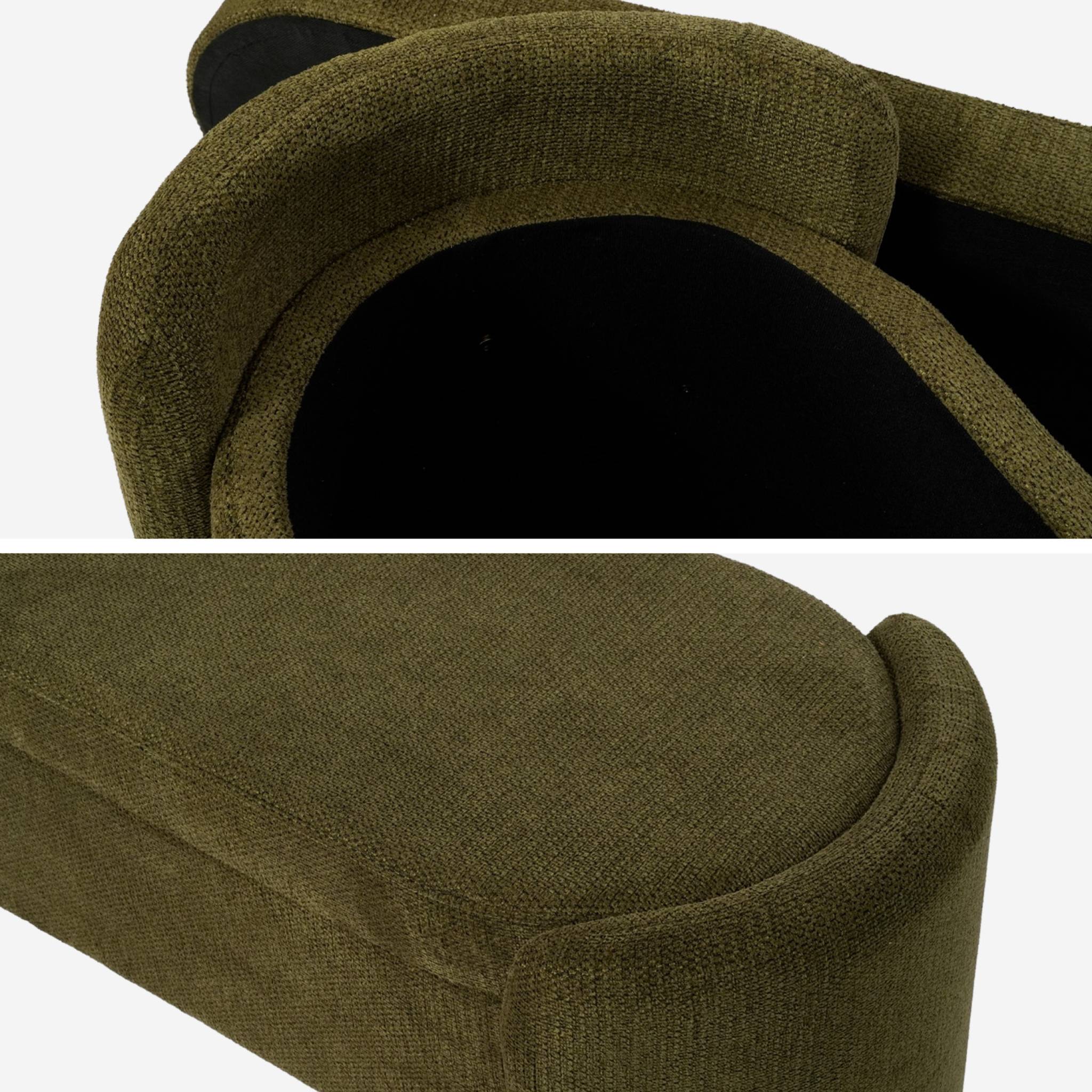Panca contenitore, fondo letto contemporaneo in tessuto, verde kaki
