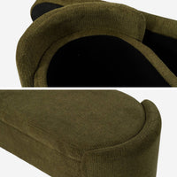 Panca contenitore, fondo letto contemporaneo in tessuto, verde kaki