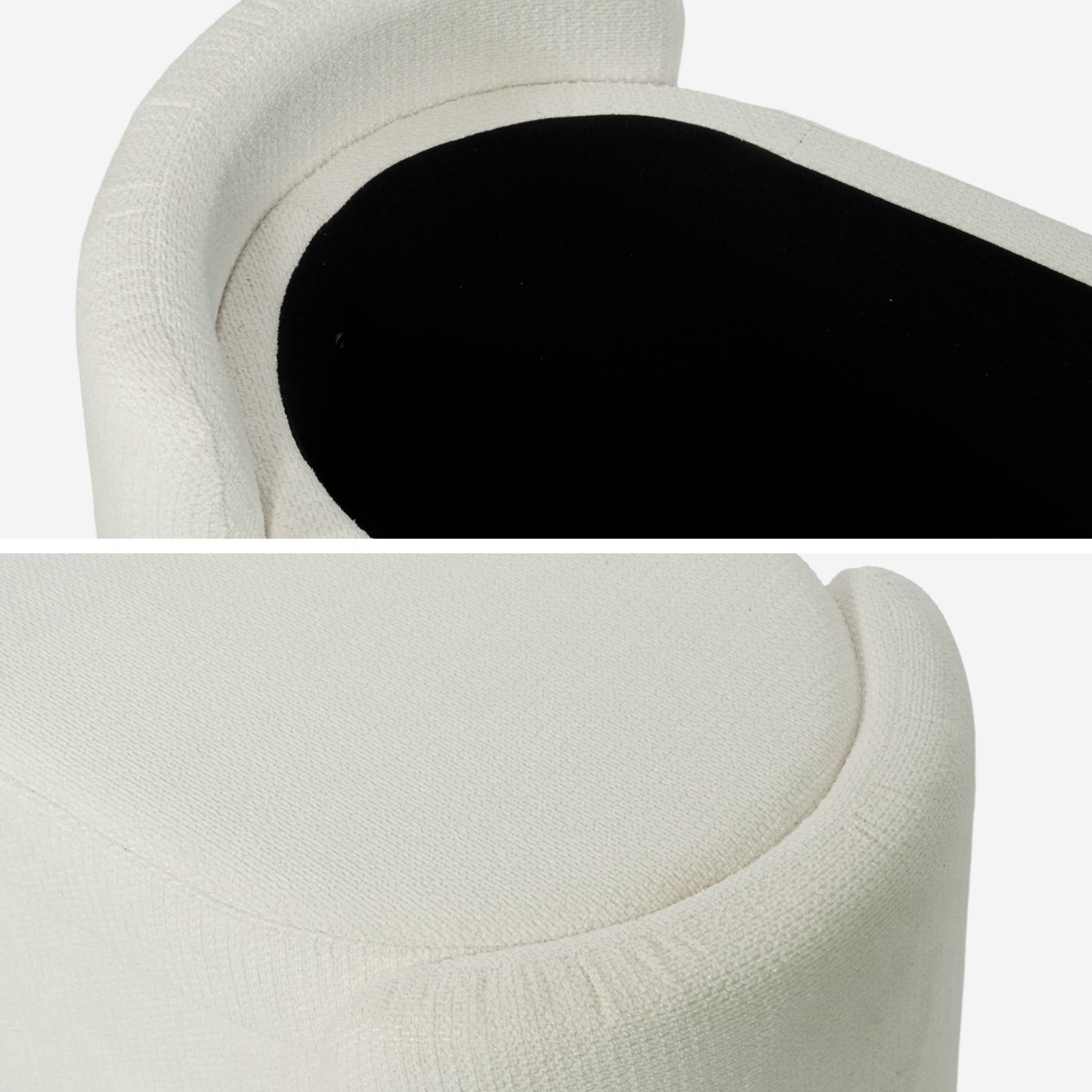 Panca contenitore, fondo letto contemporaneo in tessuto, bianco