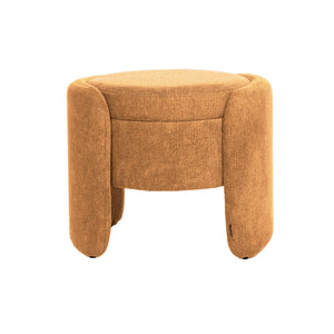 Sgabello contenitore contemporaneo in tessuto, terracotta