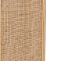 Paravento pieghevole da interno in rattan, marrone naturale