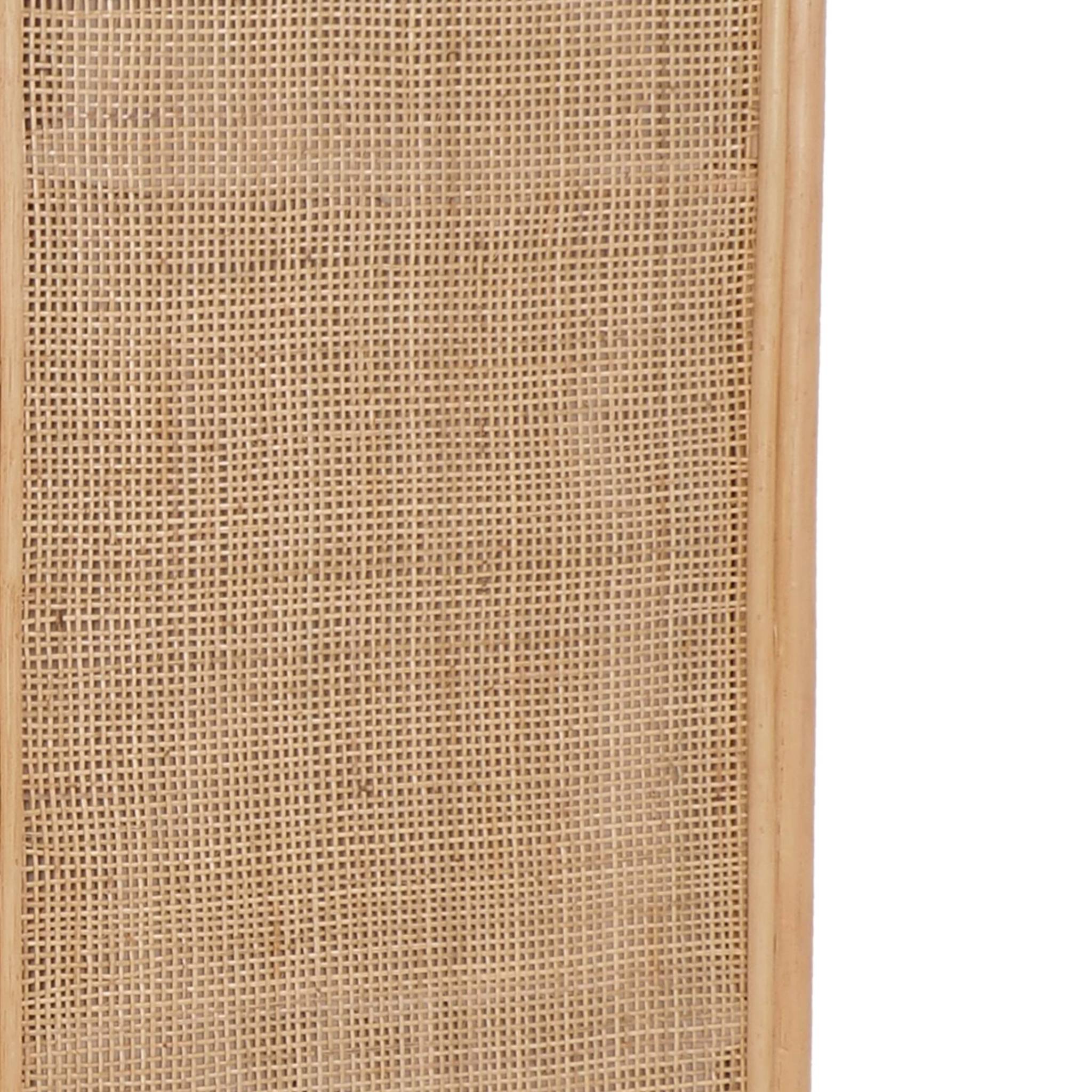 Paravento pieghevole da interno in rattan, marrone naturale