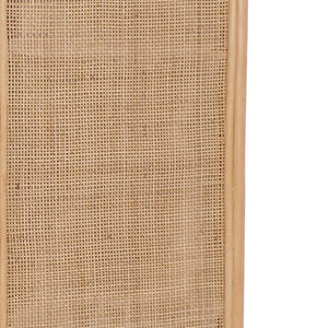 Paravento pieghevole da interno in rattan, marrone naturale