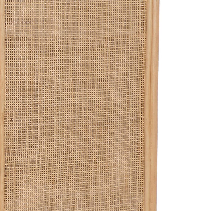 Paravento pieghevole da interno in rattan, marrone naturale