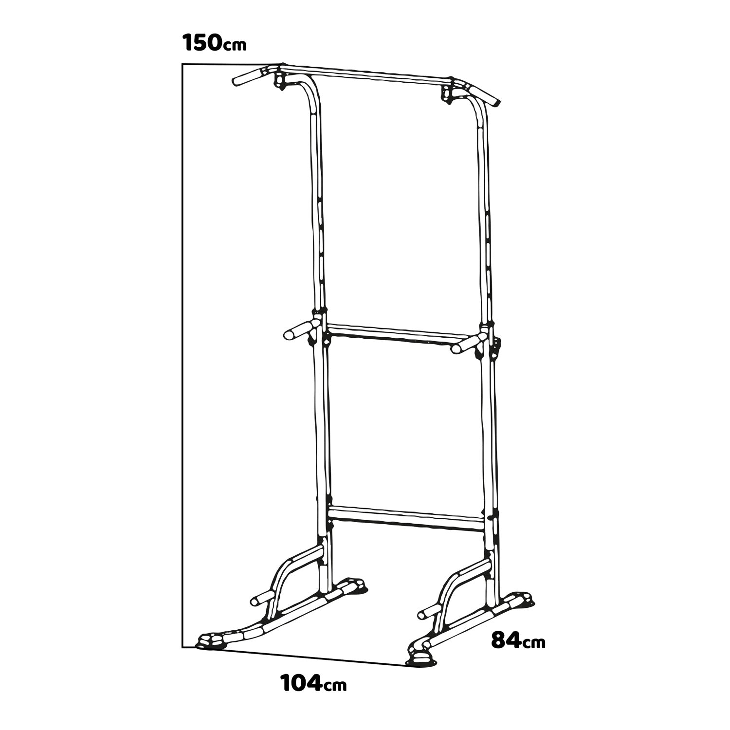 Ikarus - Stazione da fitness multifunzione per trazioni, power tower