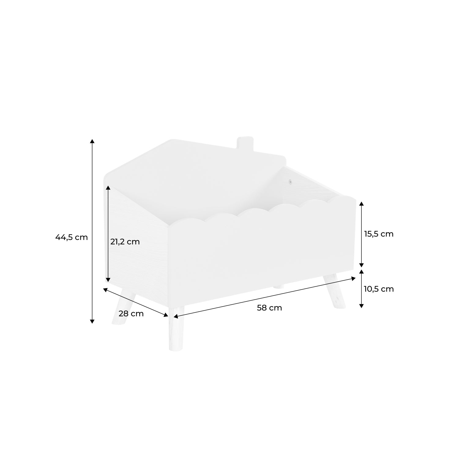 Contenitore per bambini, bianco