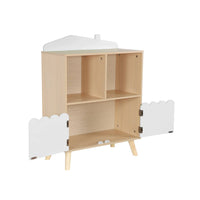 Libreria per bambini a 2 ripiani e 2 ante, bianco