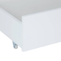 Cassettone letto per bambini roya in legno di pino, set da 2, bianco