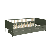 Letto per bambini 190 cm in pino naturale con rete a doghe e cassetti,