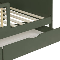 Letto per bambini 190 cm in pino naturale con rete a doghe e cassetti,