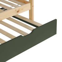 Letto a castello per bambini cabina 190 cm pino naturale con cassetto,