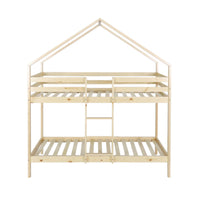 Letto a castello per bambini a forma di capanna 190cm in pino