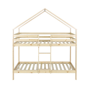 Letto a castello per bambini a forma di capanna 190cm in pino