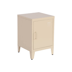 Comodino industriale, 1 anta, beige