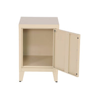Comodino industriale, 1 anta, beige