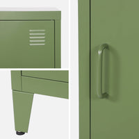 Comodino industriale, 1 anta, verde kaki