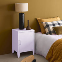 Comodino industriale, 1 anta, lilas