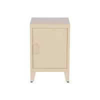 Set 2 comodini industriali, 1 anta, beige
