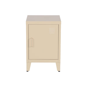 Set 2 comodini industriali, 1 anta, beige