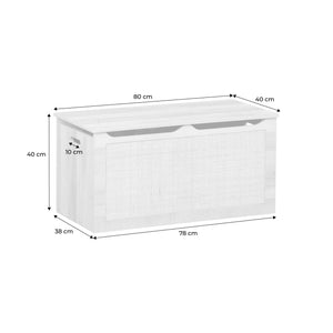 Scatola per giocattoli in legno per bambini, marrone naturale