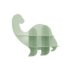 Mensola a muro dinosauro 5 spazi di stoccaggio, verde