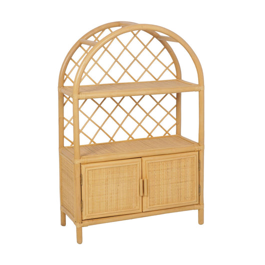 Libreria per bambini esotica in rattan naturale, rattan naturale