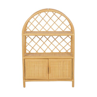 Libreria per bambini esotica in rattan naturale, rattan naturale