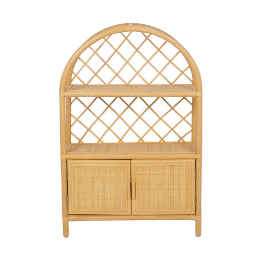 Libreria per bambini esotica in rattan naturale, rattan naturale