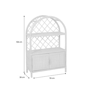 Libreria per bambini esotica in rattan naturale, rattan naturale