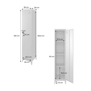 Armadio camera industriale con 4 vani, beige