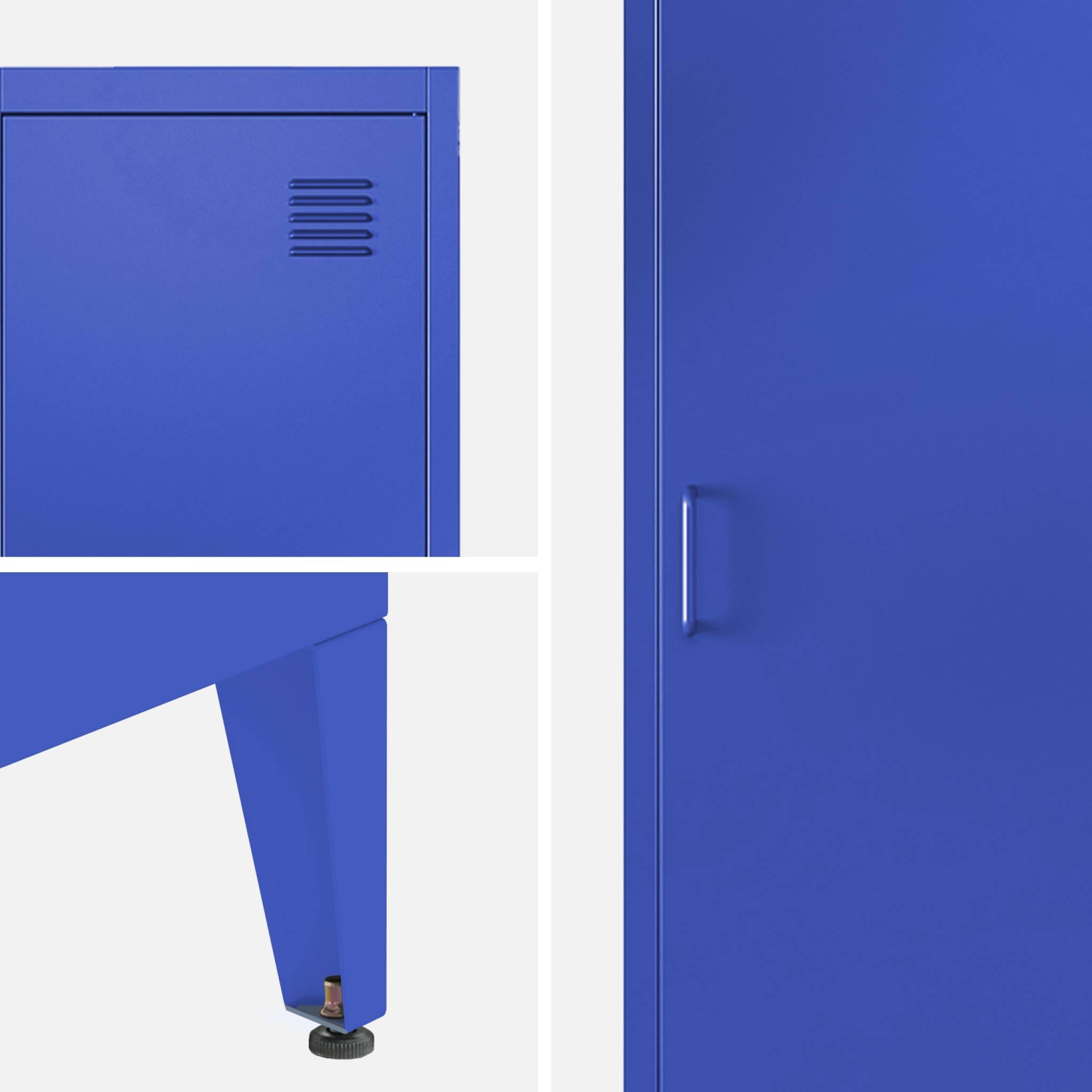 Armadio camera industriale con 4 vani, blu