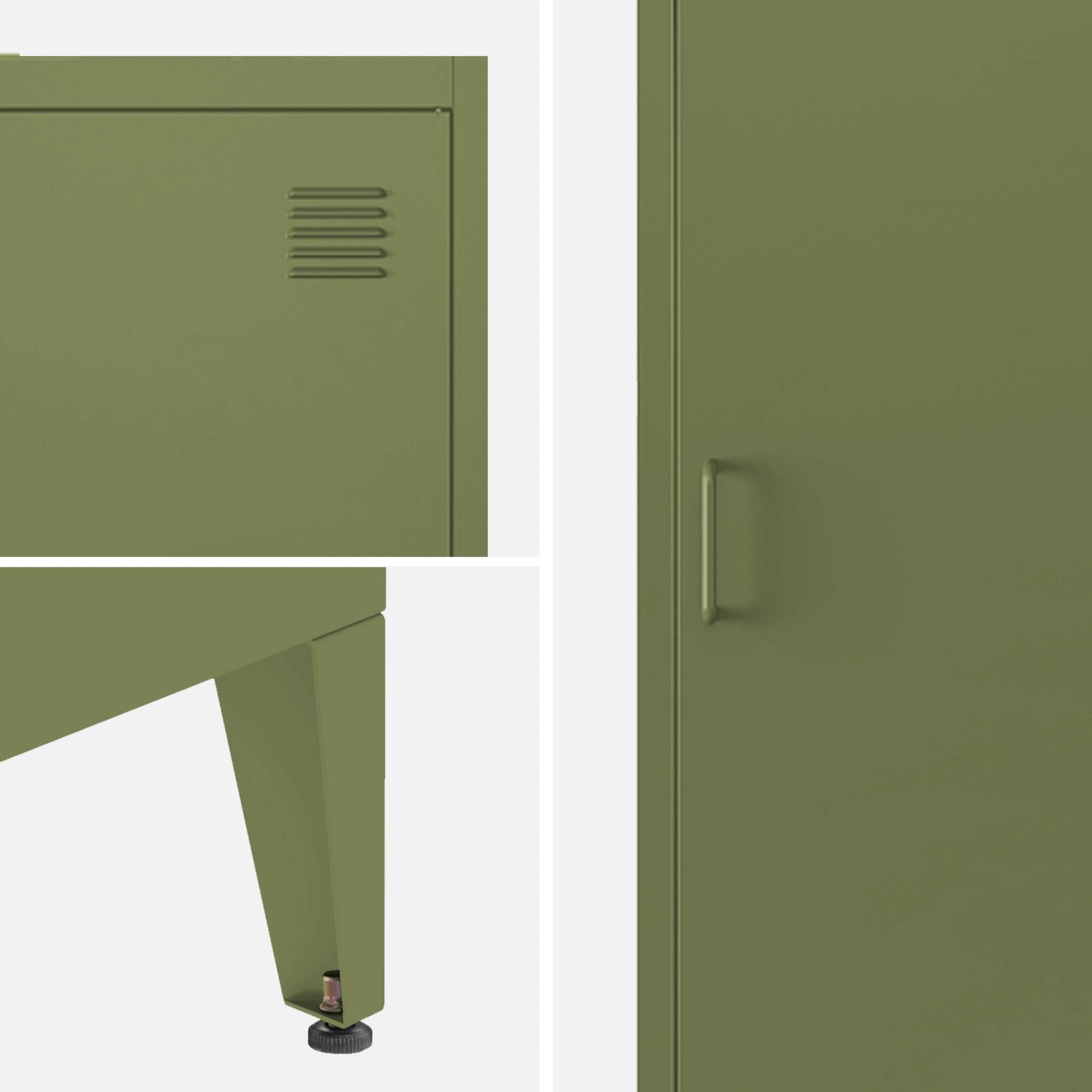 Armadio camera industriale con 4 vani, verde kaki