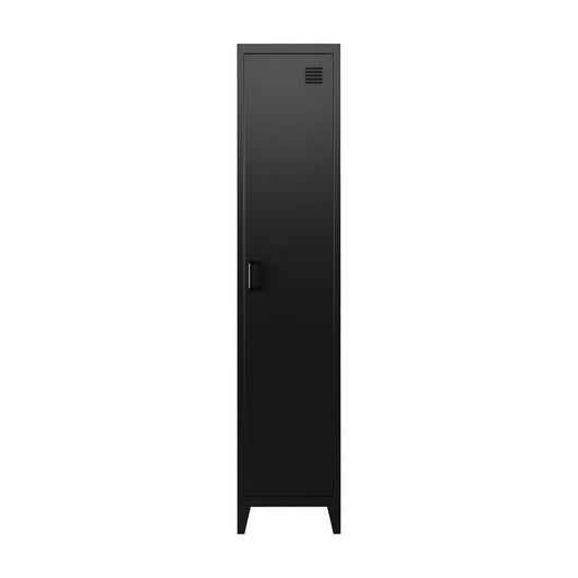 Set di 3 armadi da camera in metallo, 4 vani portaoggetti, nero