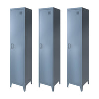 Set di 3 armadi da camera in metallo, 4 vani portaoggetti
