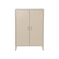 Cassettiera/armadio industriale metallo 2 ante, beige