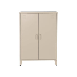 Cassettiera/armadio industriale metallo 2 ante, beige