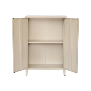 Cassettiera/armadio industriale metallo 2 ante, beige