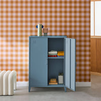 Cassettiera/armadio industriale metallo 2 ante, blu grigio