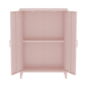 Cassettiera/armadio industriale metallo 2 ante, rosa