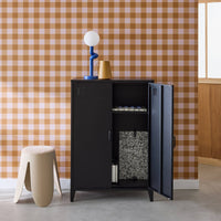 Cassettiera/armadio industriale metallo 2 ante, nero