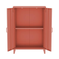 Cassettiera/armadio industriale metallo 2 ante, terracotta