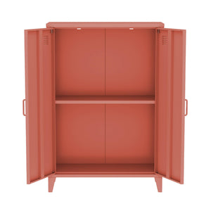 Cassettiera/armadio industriale metallo 2 ante, terracotta